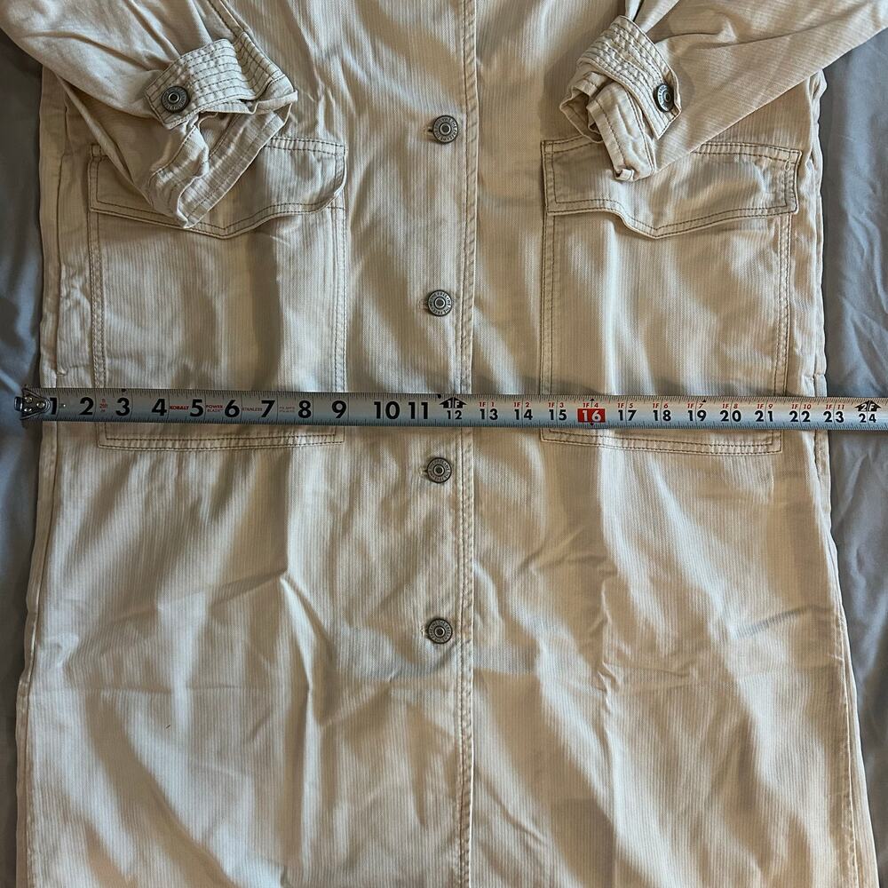 Free People We The Free Khaki Perry Military Duster Midi Trench Coat NWOT- S - Picture 13 of 14